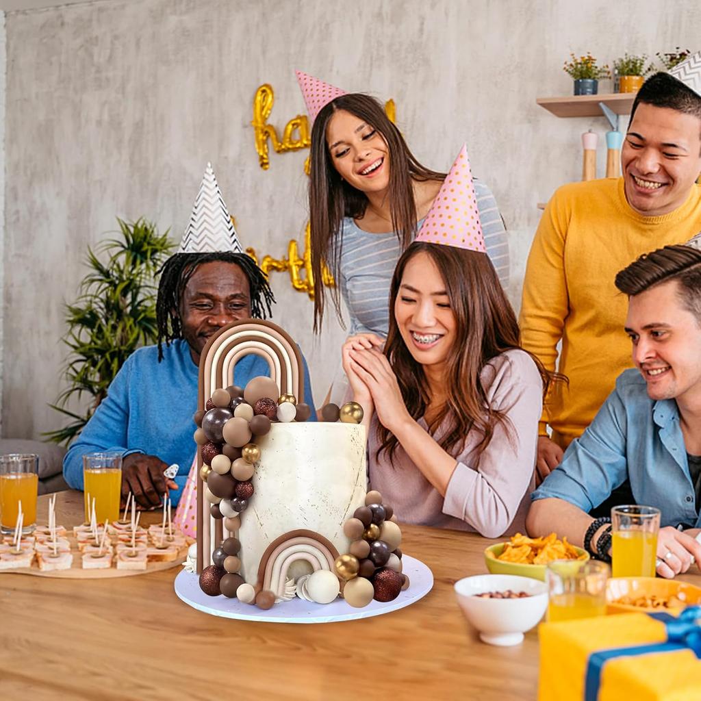 56 PCS Ball Cake Picks Colorful Ball Shaped Cake Topper Pearl Balls Cupcake Cake Insert Topper for Wedding Birthday Party