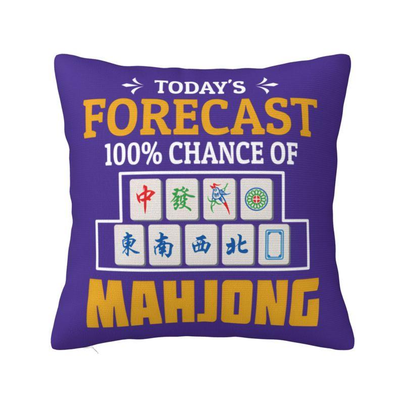 Mahjong Tile Pattern Cushion Cover X Cm Polyester Velvet Throw Pillow Case For Sofa Car Seat Decoration Bedding Pillowcase