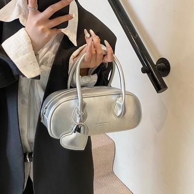Bag Women's Fashion Hand Bag Retro Bowling Bag New Niche High Value Messenger Bag Shoulder Bag Tide
