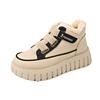 Korean Version Velvet High-top Board Shoes Women's 2025 Winter Student Sports Shoes Warm Casual Shoes Thick Sole Height Increase YB9032