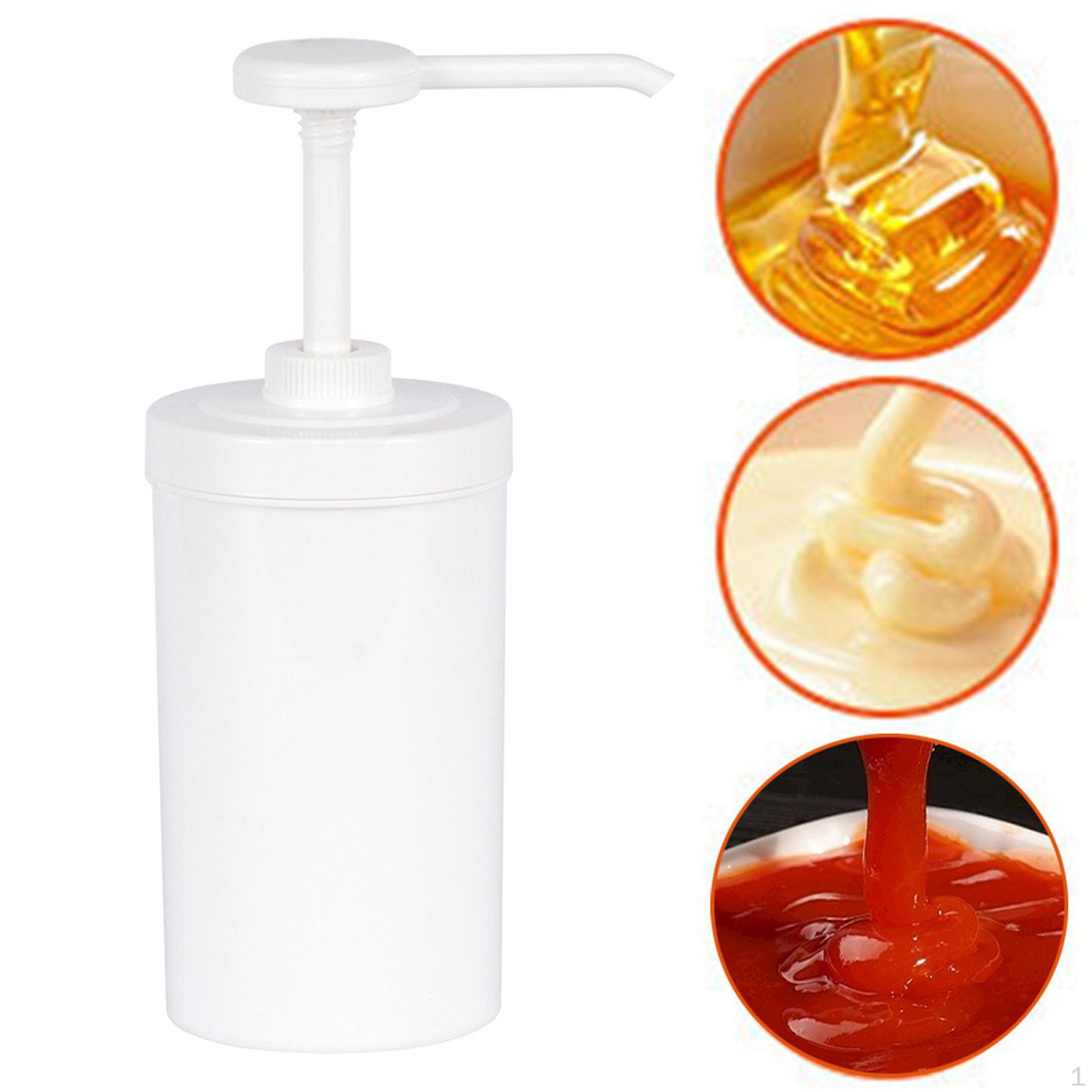 

Контейнер 1000 мл Фруктозная бутылка под давлением Кетчуп Сироп Насос для кухни Домашнего бара 20CC