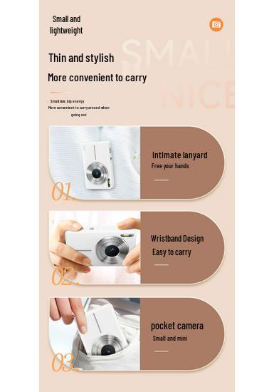 HD Digital Mini Camera for Students & Kids - Selfie & Beauty Features