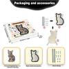 Wacocetoy Cross-Border Popular Cat Puzzle With Frame Wooden Special-Shaped Splicing Toy Ornament Diy Handmade Puzzle