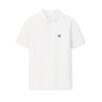 Heritage Simple Classic Casual Versatile Comfortable Short Sleeve Polo Shirt Men Tops White F51M628101FWT