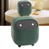 Mini Trash Can 2 Layer Press Type Plastic Countertop Garbage Can with Lid for Table Bedside Desk Green