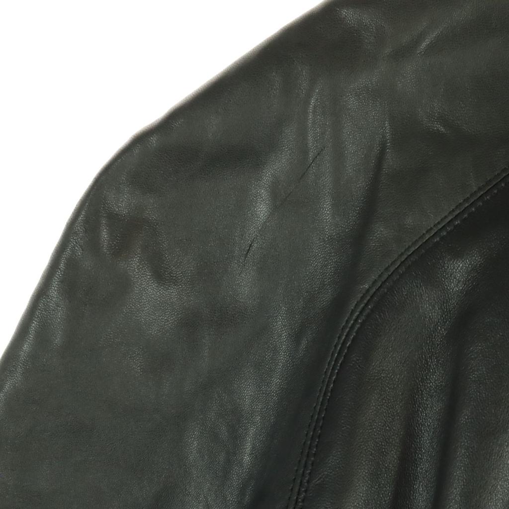 PINORECLUB Veste en cuir longue à manches longues double boutonnage 11 noir Hommes D'occasion