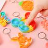 Bubble Popping Keychain Students Office Workers Stress Relief Push Bubble Key Ring Backpack Hanging Decoration Charm