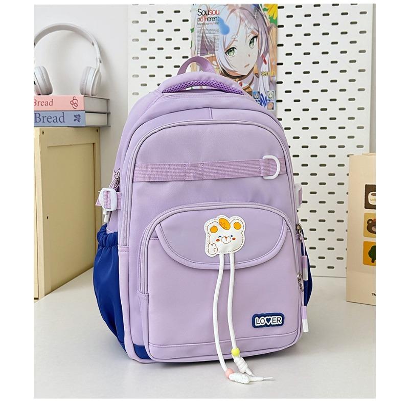 New Junior and Senior High School Students' New Lightweight and Lovely High Value and Large Capacity Multifunctional Backpack with Contrasting Colors.