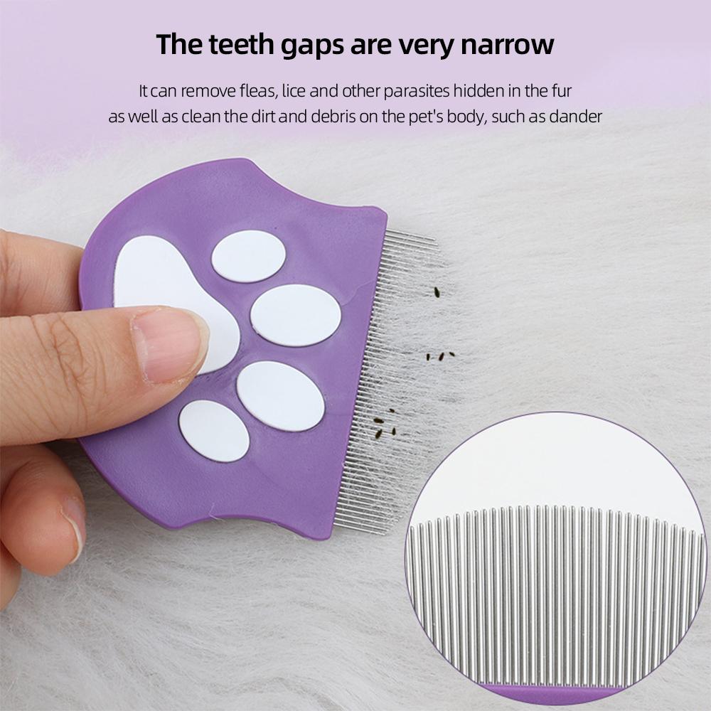 Pet Grooming Comb - Flea Comb for Cats Dogs Curved Design for Face Body Mini Detangling Brush for Pets2