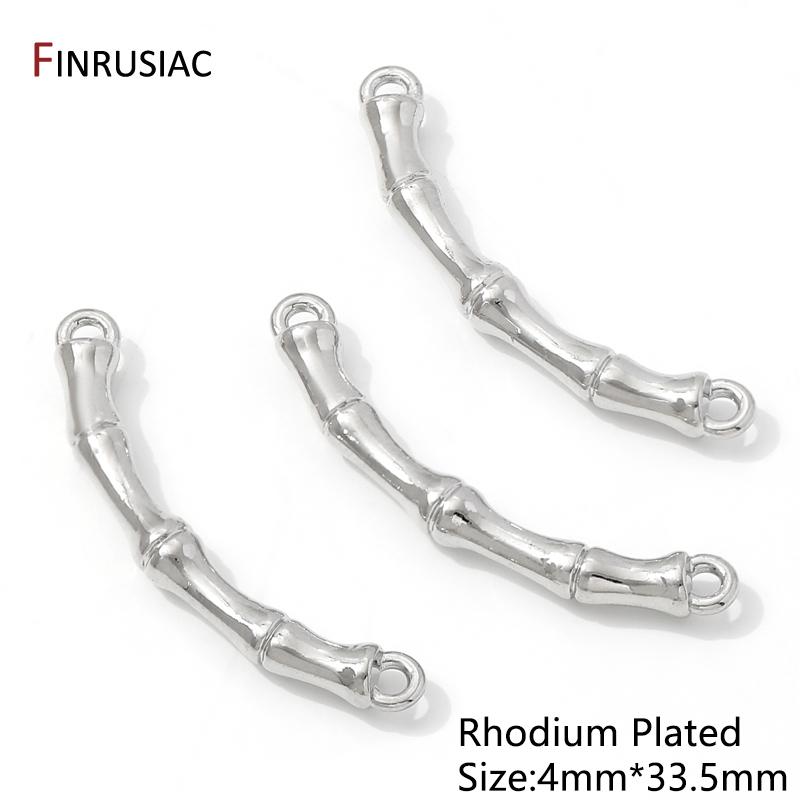 

14K Gold Plated Brass Bamboo Joint Curved Tube Half Bracelet Connecting Rod For DIY Bracelet Making accessories supplies 4 pieces