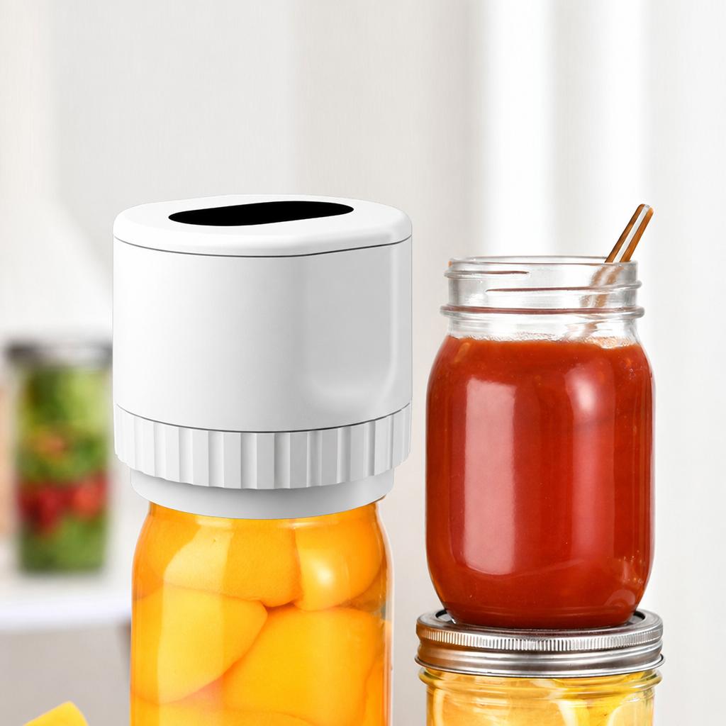 Electric Mason Jar Vacuum Sealer Kit Cordless Automatic Jar Sealer Kit for Food Storage and Fermentation with Wide-Mouth and Regular-Mouth Mason
