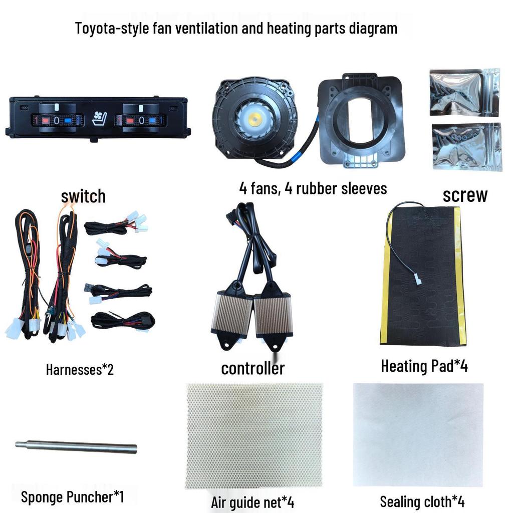 Ventilated & Heated Seat Control Console for Toyota Prado Off-Road Vehicles