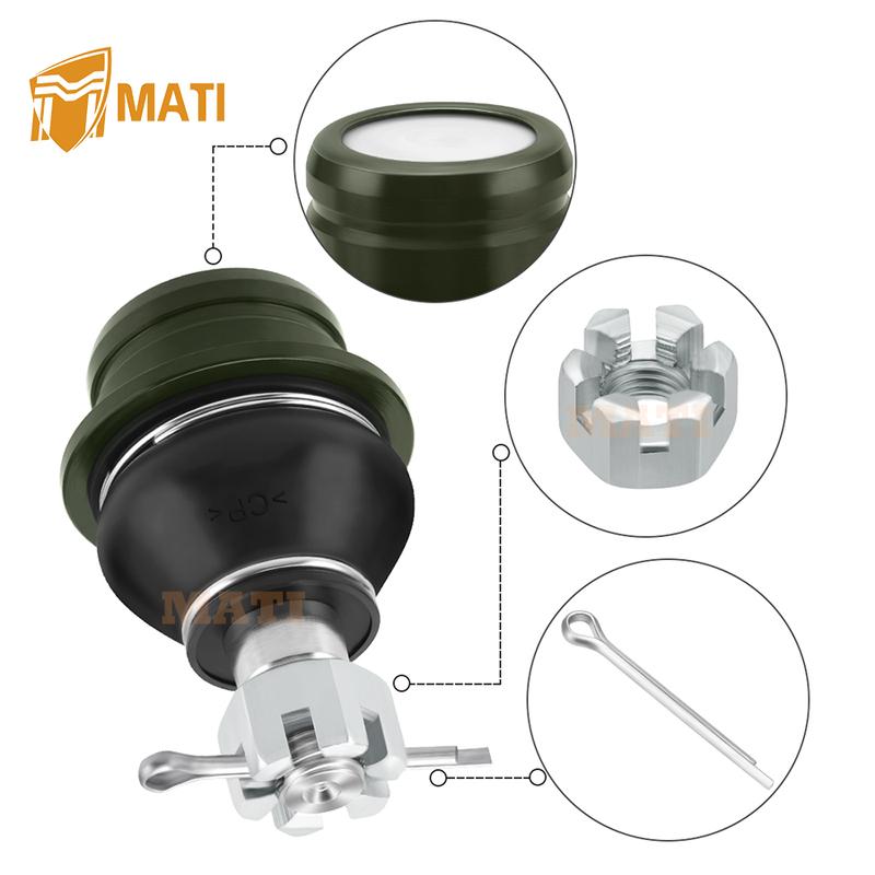 MATI 4Pcs Front Upper & Lower A-Arm Ball Joint Compatible with Suzuki 2005-2023 KingQuad 450 AXi/500 AXi/700/750 AXi 51210-31G10
