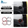 Echte Weiche Kohlefaser Armaturenbrett Seitenlüftungsrahmen Aufkleber Für Fiat 500 500C 2008-2024 Abarth 595 695 595C 655C 2012 2013-2024