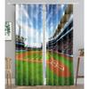American Football Stadium Arena Night Spotlights Sky Bedroom Window Shade Curtains for Boys Men Teens Printed Living Room Drapes