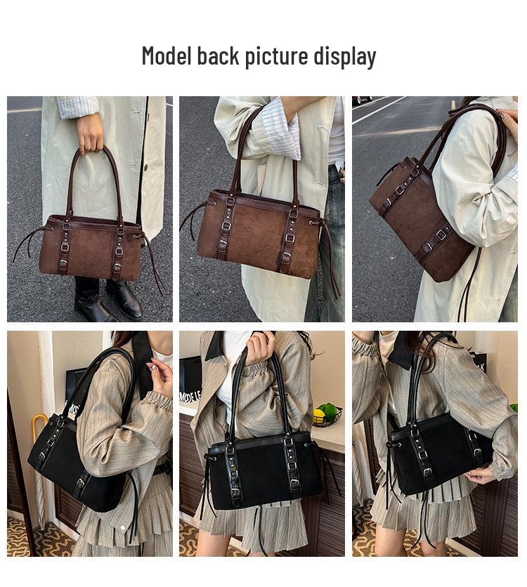 Torba Tote o Dużej Pojemności z Nadrukiem Leoparda - Jesień 2025 Retro Torba na Ramię dla Kobiet