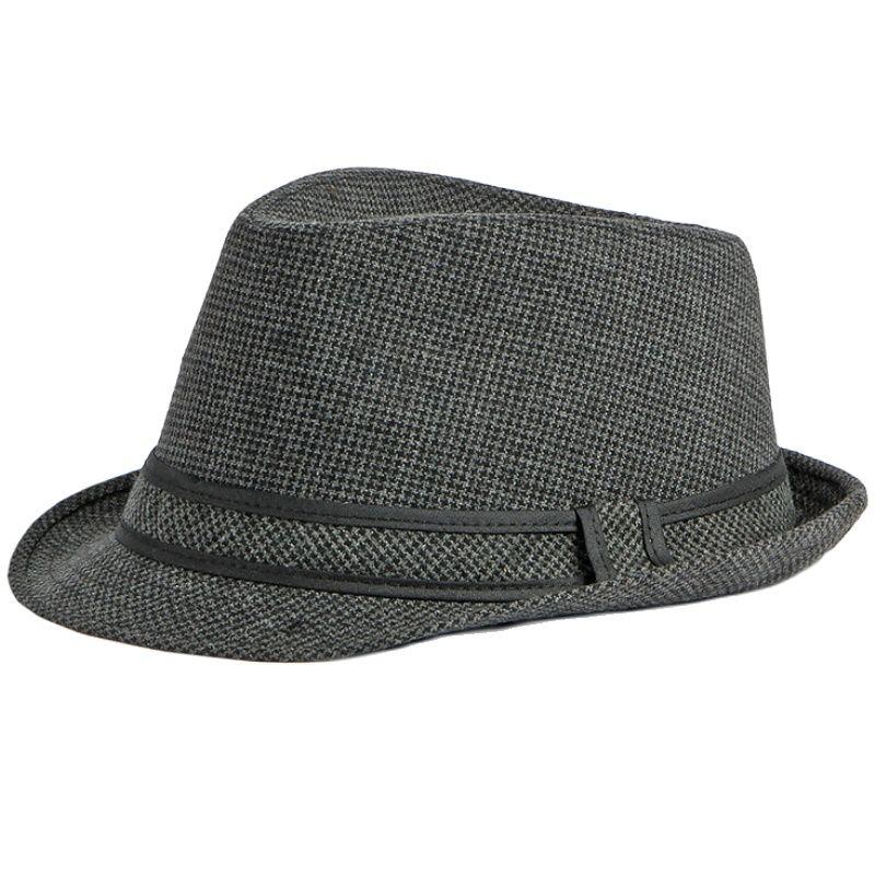 

HT3956 2021 New Spring Autumn Hat Men Women Vintage Fedoras Retro Plaid Trilby Short Brim Fedora Hat Male Female Derby Jazz Hat 56-58cm