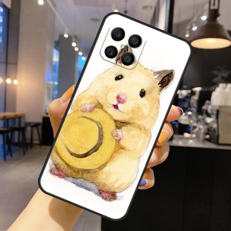 Hamster Art Silicone Case For Huawei P40 P30 P20 Lite P50 Nova 9 5T Honor 50 Pro X9 X7 X8 Back Cover