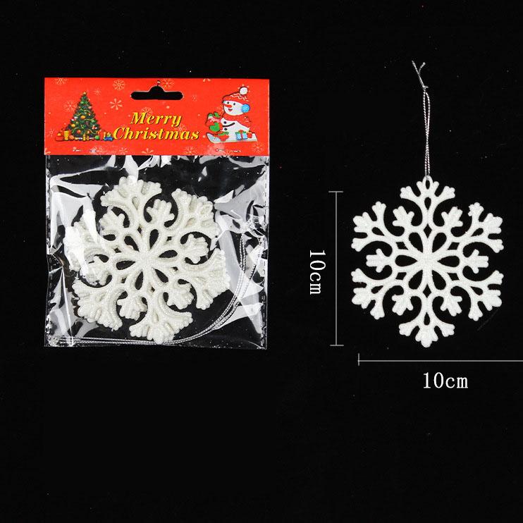 Ciondolo fiocco di neve di Natale in plastica fiocco di neve bianco stringa finestra albero di Natale fiocco di neve festa luogo ciondolo