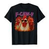 F-caw-F Chicken Rooster Bootleg Funny Meme Graphic Fcawf T-shirt For Men Women 100% Cotton T Shirts Short Sleeve Tops P455