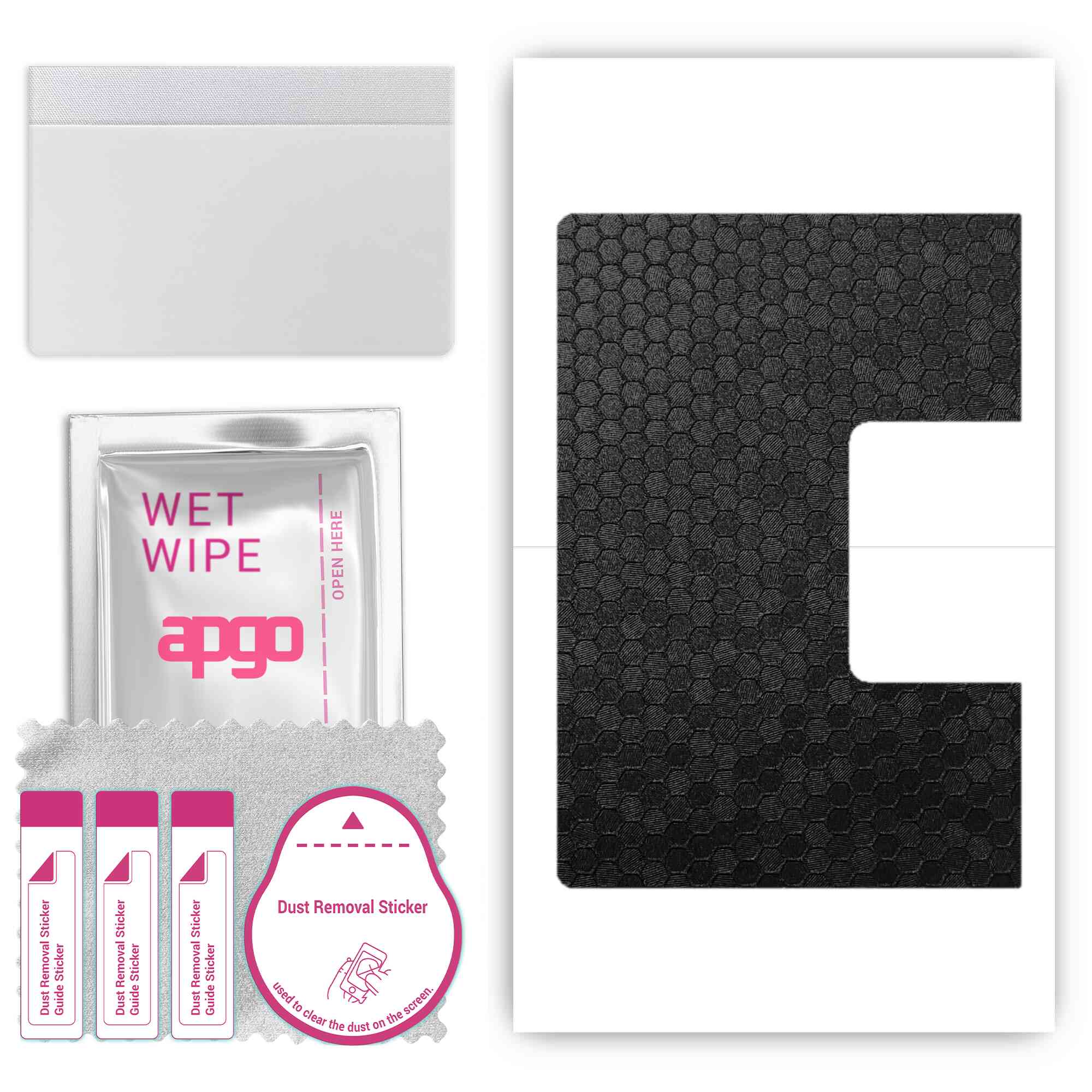 

apgo skin sticker film foil vinyl for the BACK compatible with Lenovo Yoga Tab 3 Plus, scratch-resistant, easy to install - Black Honeycomb