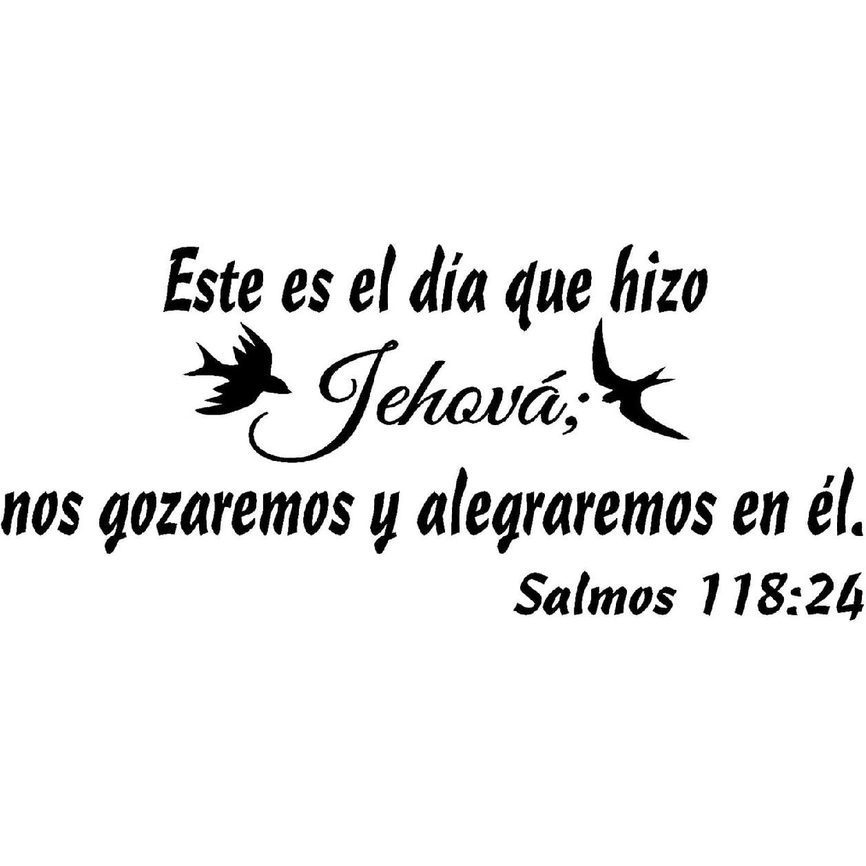 

Испанские виниловые наклейки на стену Это день, который сотворил Псалом 118:24 Христианские Декоративные Библейские Текста стихи испанский Peel and Stick Семейные Цитаты