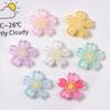 Hot Sale Bulk Stock Colored Flat Back Cherry Blossom Sakura Resin Flower Cabochons for Mobile Case