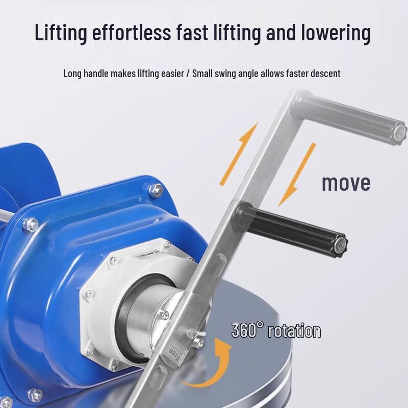 2-Ton Heavy-Duty Manual Winch with 20m Steel Rope