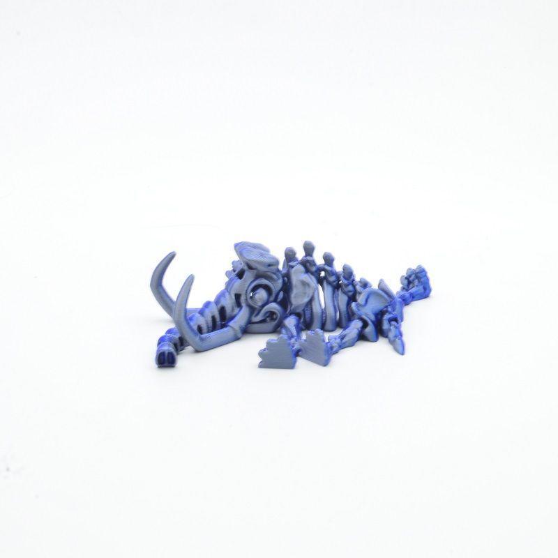 3D Printed Adorable Movable Mammoth Cartoon Skeleton Toy
