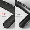 3 Piece Carbon Fiber Steering Wheel Cover,Car Steering Wheel Protector With Non-Slip Lining,Breathable Microfiber Universal For 14.5-15 Inch,Black