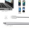 Câble usb type c, 1m, pour téléphone -nylon argenté
