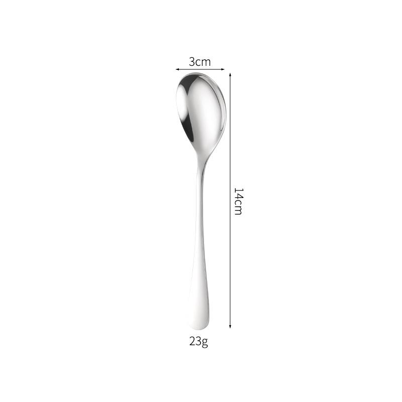 Stainless Steel Long Handle Soup & Dessert Spoon with Round Point – Western Tableware Series 1010