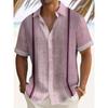 The  men's short-sleeved shirt for summer 2025 is breathable lightweight casual and refreshing with 3D printing