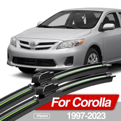For Toyota Corolla 1997-2023 Front Windshield Wiper Blades 2pcs Windscreen Window Accessories 2000 2004 2007 2012 2016 2019 2021