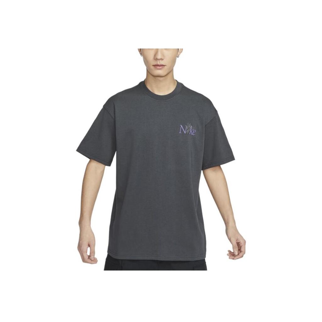 Nike Sportswear Snake Welcoming Series Loose Fit Printed Casual Embroidered Soft Short Sleeve T-Shirt Men Tops Coal-Black HJ0615060