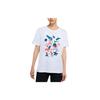 Logo Print Comfortable Casual Round Neck Sports Short Sleeve T-Shirt Women Tops White DC8929-100