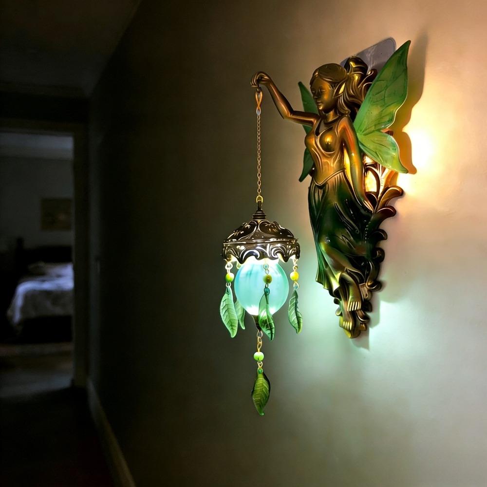 Mermaid Wall Lamp Resin Creative Bedroom Lamp Window Decoration Door Decoration Halloween Home Ocean Style Ornament