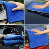 1/5PCS Microfiber Cleaning Towel Thicken Soft Drying Cloth Car Body Washing Towels Double Layer Clean Rags Car Accessories
