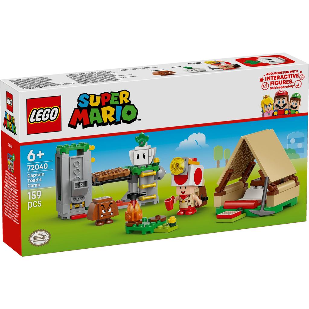 LEGO Super Mario Captain Toad's Camp Toy - Birthday Present, Building Blocks, Educational Toy for Boys and Girls, Ages 6, 7, 8, 9, Mario Goods, Game,