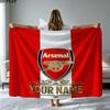 1PC Arsenal F Custom Name Patterned Flannel Blanket Suitable For All Seasons for Home Decor Warmth and Comfort Gifts Holiday Present