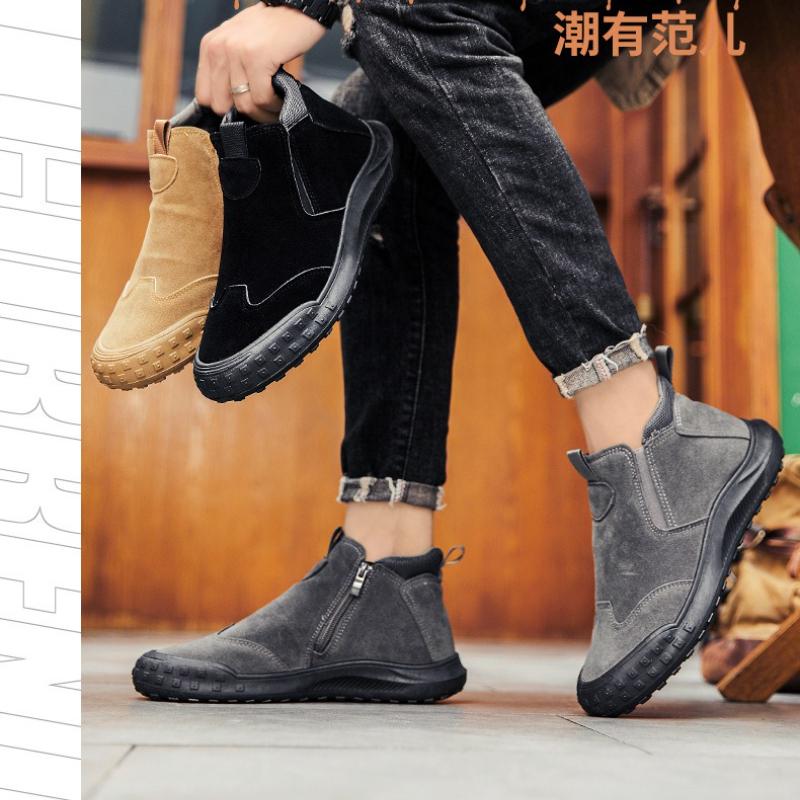 Fashion Men Shoes Casual Shoes Classics Ankle Boots High Slip-on Office Sneaker Ventilate Versatile boots mens shoes boots