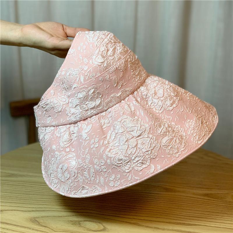 Hat Womens Sunblock Summer Casual Thin Large Brimmed Visor Hat Fisherman