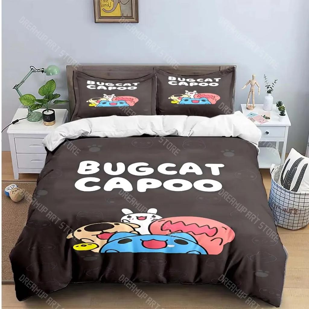 3D Print B-Bugcat Capoo Pattern Bedding Sets Bed Supplies Set Duvet Cover Comforter Set Bedding Set Luxury Birthday Gift