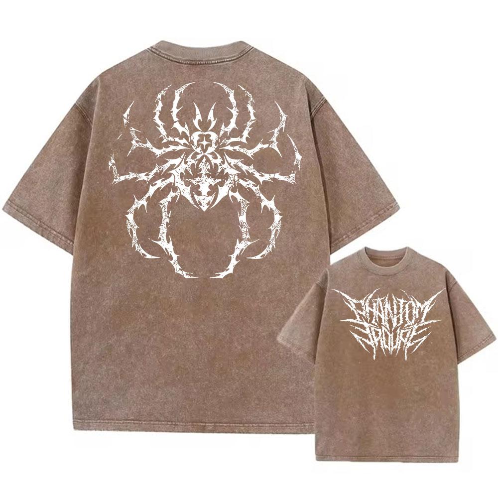 Anime Hunter X Hunter Wash Trička Pánská Vintage Prané Tričko Harajuku Oversize Bavlněné Tričko Bavlna Móda Streetwear Top