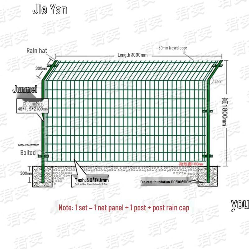 Junwang Double Wire Mesh Perimeter Fence