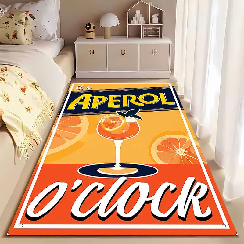 Aperol O'Clock Cocktail Design Suitable As a Non-slip Mat for the Living Room or Bedroom Sofa