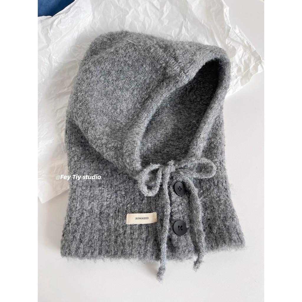 Balaclava New Autumn and Winter Warm Hat Scarf Integrated Woolen Hat