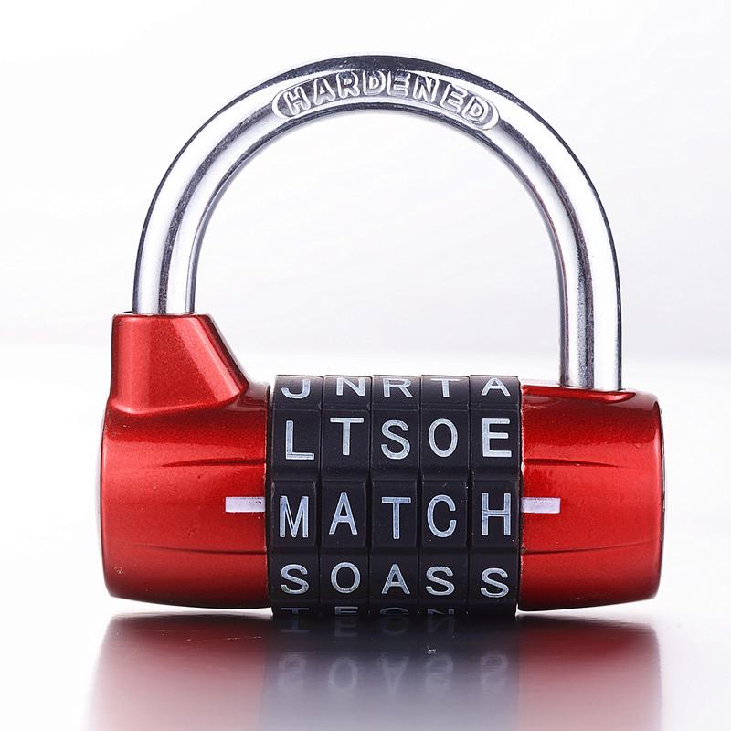 5-Digit U-Shaped Mechanical Combination Padlock