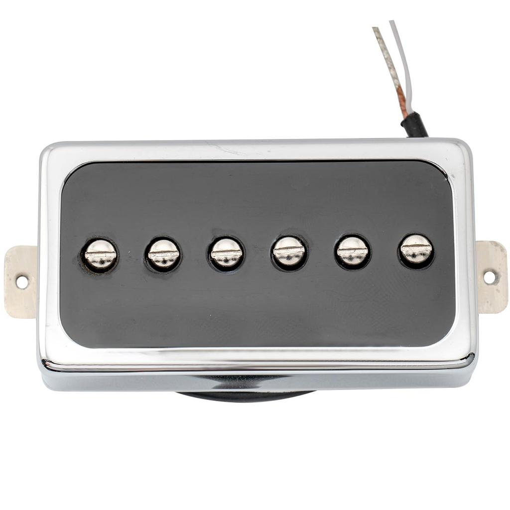 Artec SHA66C Alnico 5 Splendor Pickup with Neck PU for Les Paul Electric Humbucker-Size P-90 Guitar, Chrome/Black