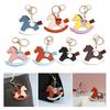 Fashion Key Rings Key Decorations Horse Shape Key Accessory Bag Ornament PU Leather Texture Keychain Perfect for Gifting